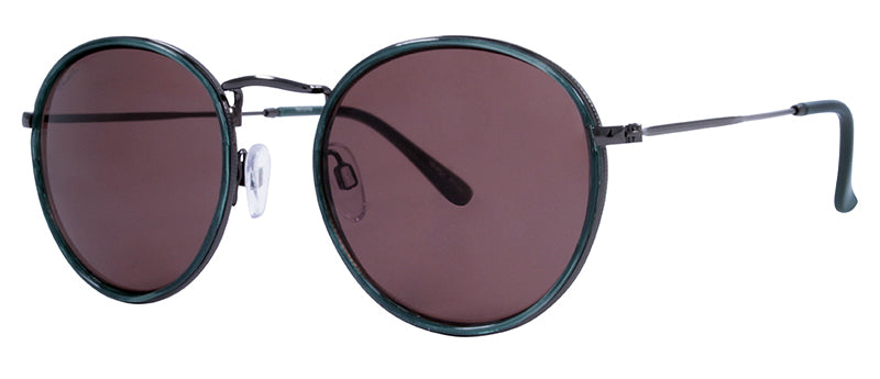 Gloss Trans. Demi Green + Demi Gunmetal Frame / Gloss Trans. Green Rubber Tip / Smoky Brown