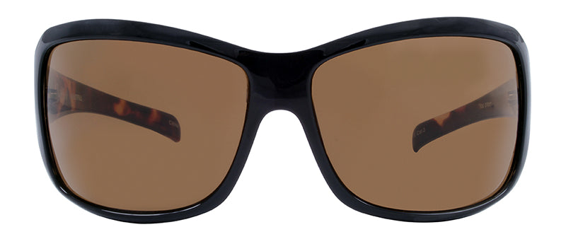 Gloss Black + Honey Demi Temples / Brown