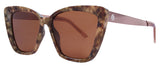 Gloss Nature Print / Brushed Bronze Temple + Gloss Trans. Brown Tip / Brown