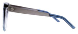 Gloss Trans. Dark Blue Gradient to Light Blue / Brushed Light Gunmetal + Gloss Trans. Dark Blue Temple Tip / Gradient Smoke