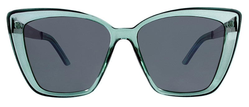 Crystal Jade Green + Brushed Silver Temple / Green + Flash Silver Mirror