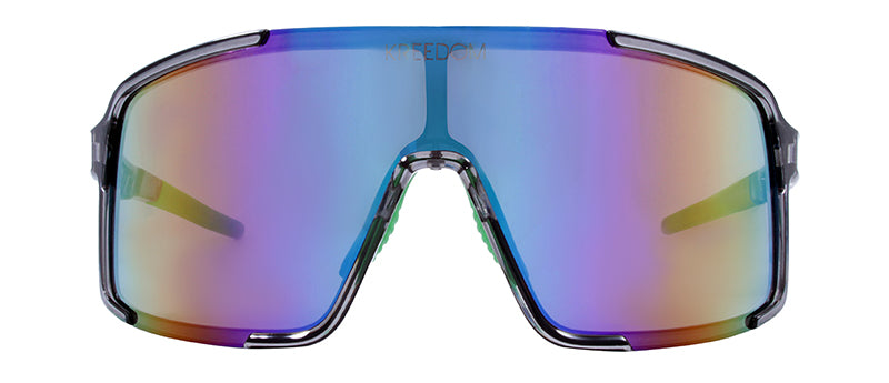 Crystal Cool Grey + Green Rubber / Smoke + Blue Green Mirror