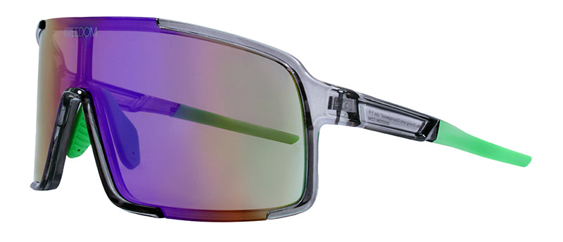 Crystal Cool Grey + Green Rubber / Smoke + Blue Green Mirror