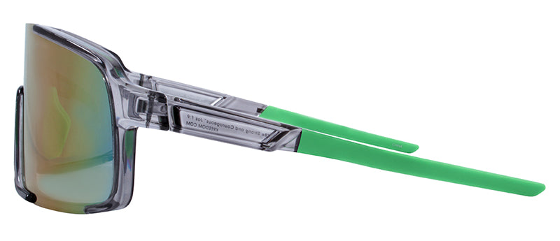 Crystal Cool Grey + Green Rubber / Smoke + Blue Green Mirror