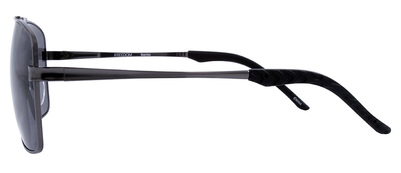 Matte Dark Gunmetal / Black Rubber Tip / Smoke