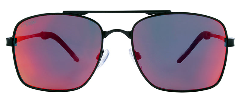 Matte Black / Black Rubber Tip / Smoke + Real Black Red Revo Mirror