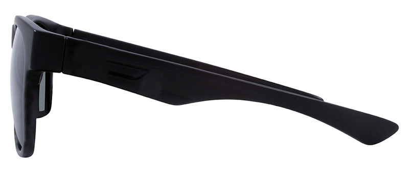 Matte Black / Black Rubber Temple Tip / Green