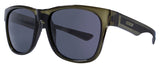 Gloss Olive Green / Black Rubber Temple Tip / Smoke