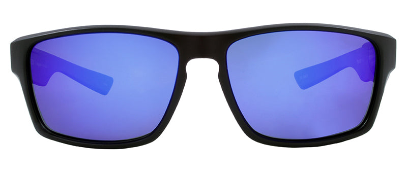 Matte Black / Smoke + Blue Mirror