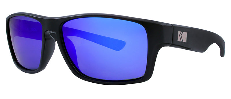 Matte Black / Smoke + Blue Mirror