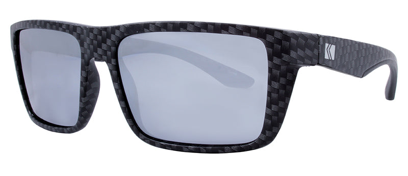Carbon Fiber Print + Black Temple / Smoke + Silver Mirror