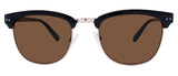 Gloss Black / Gold Metal Frame / Gloss Black Temple / Brown