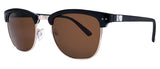 Gloss Black / Gold Metal Frame / Gloss Black Temple / Brown