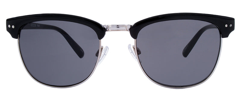 Gloss Black / Silver Metal Frame / Gloss Black Temple / Smoke