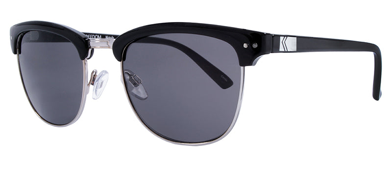 Gloss Black / Silver Metal Frame / Gloss Black Temple / Smoke