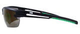 Matte Black + Green Rubber / Smoke + Purple Green Mirror