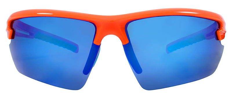Gloss Orange + Blue Rubber / Smoke + Ice Blue Mirror