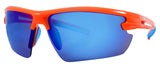 Gloss Orange + Blue Rubber / Smoke + Ice Blue Mirror