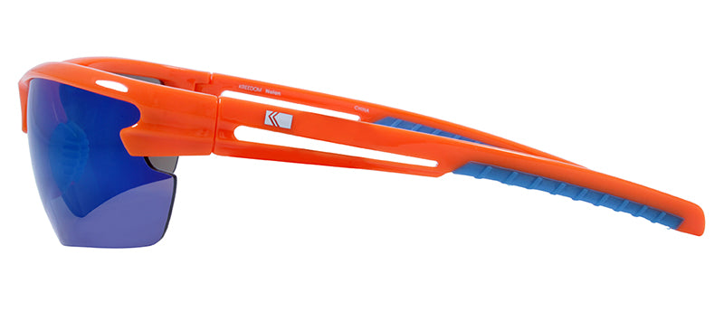 Gloss Orange + Blue Rubber / Smoke + Ice Blue Mirror