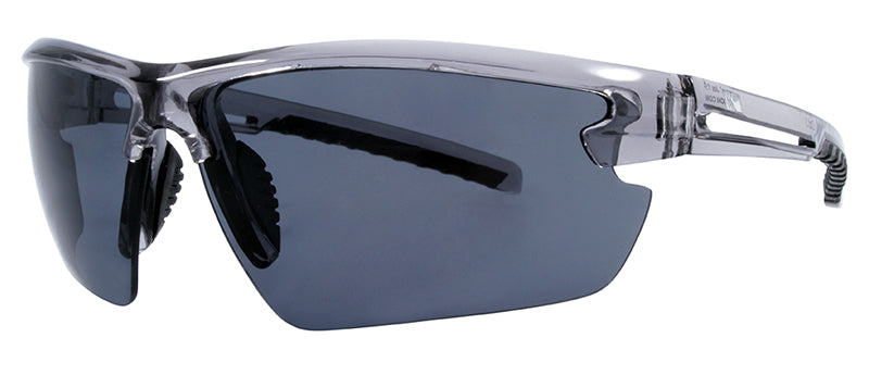 Gloss Crystal Grey + Black Rubber / Smoke