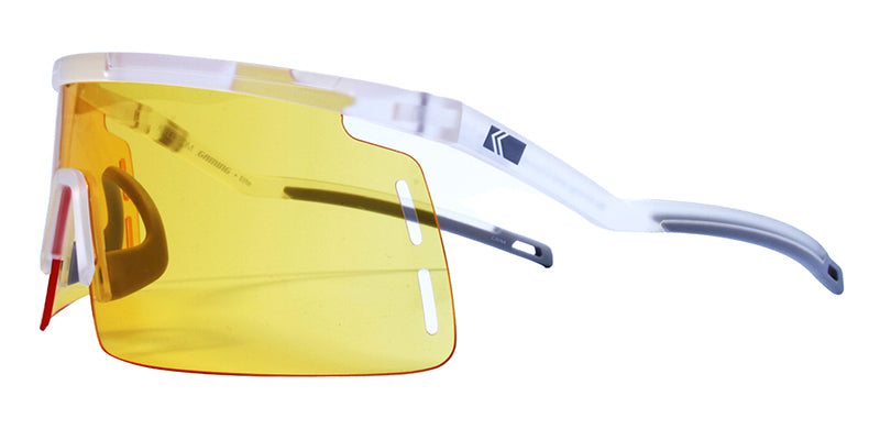 Matte Crystal + Matte Light Grey Temple / Yellow (Gaming)