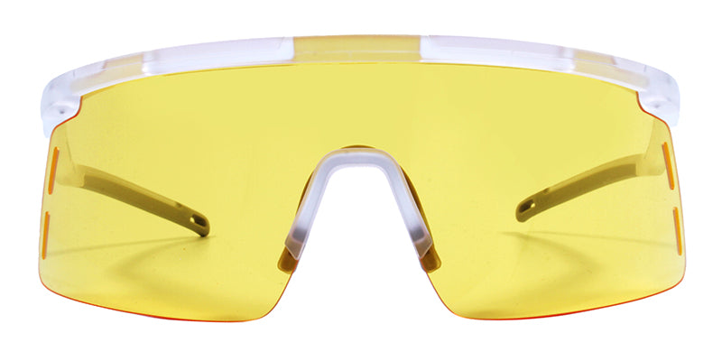 Matte Crystal + Matte Light Grey Temple / Yellow (Gaming)
