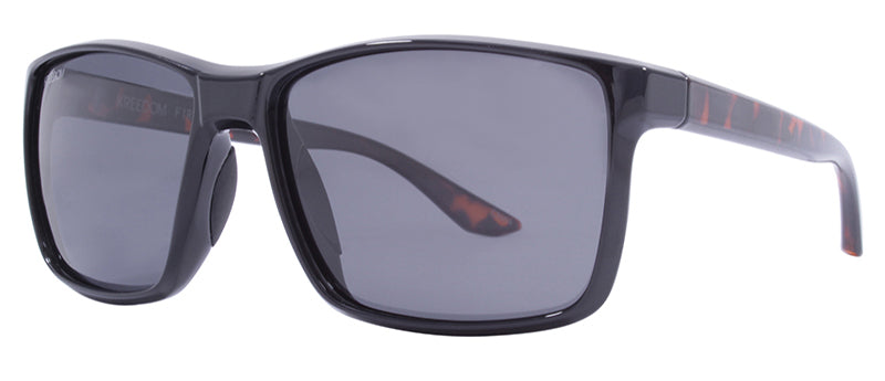 Gloss Black + Tortoise Temples / Smoke