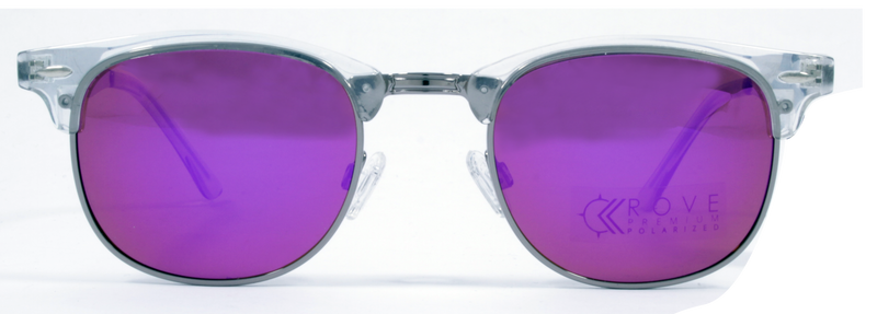 Gloss Crystal Clear + Gloss Light Gunmetal Metal / Brown + Purple Mirror
