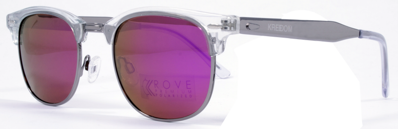 Gloss Crystal Clear + Gloss Light Gunmetal Metal / Brown + Purple Mirror