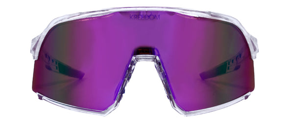 Gloss Crystal Clear + Purple Rubber / Amber + Purple Mirror