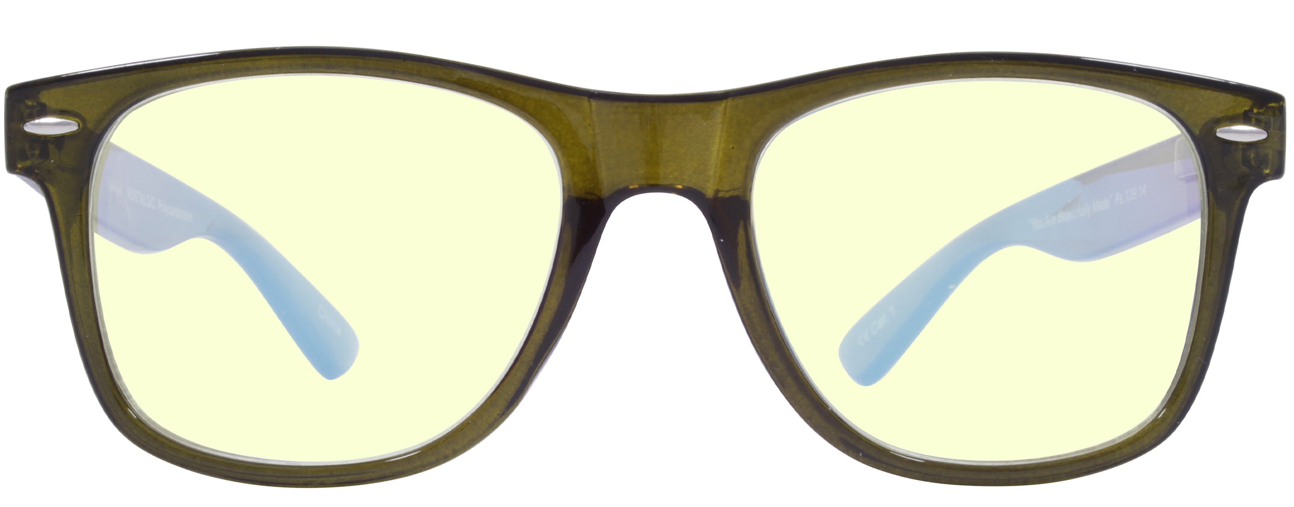 Gloss Crystal Khaki - Lens: Blue Light - Temple Logo: Gunmetal..