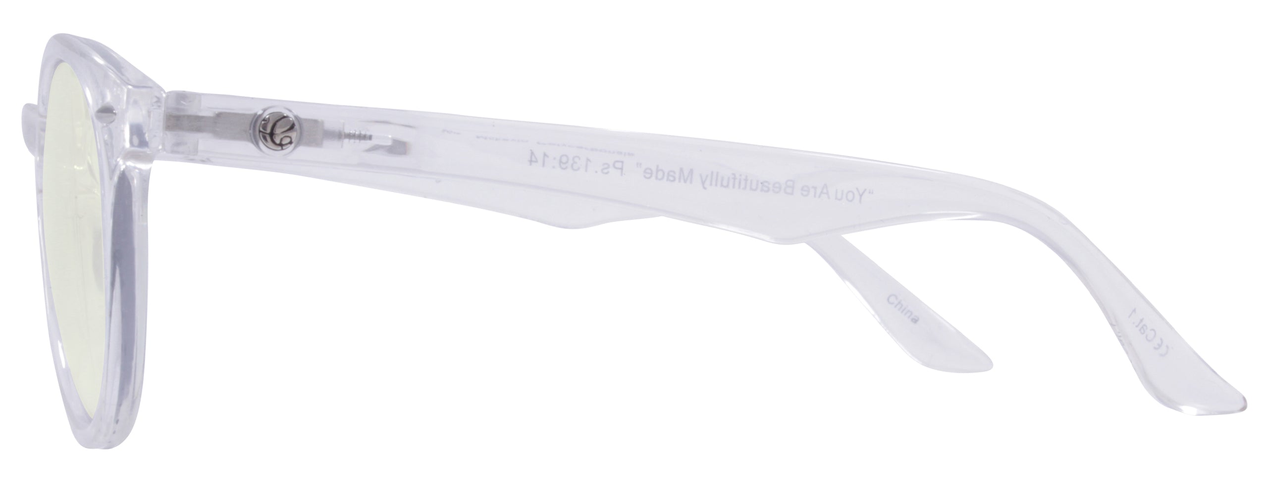 Gloss Crystal - Lens: Blue Light - Temple Logo: Silver