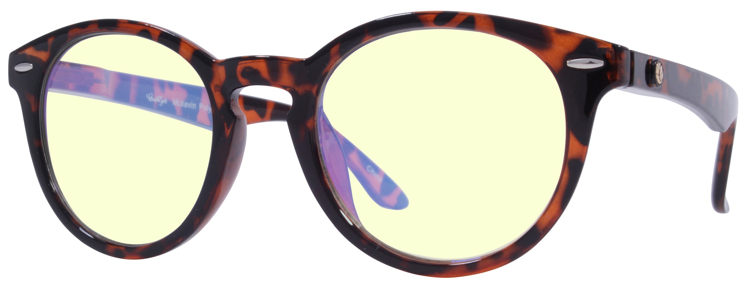 Gloss Demi - Lens: Blue Light - Temple Logo: Dark Brass