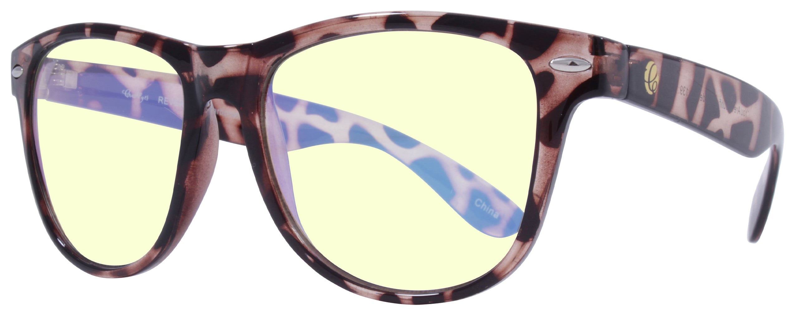 Gloss Light Demi - Lens: Blue Light - Temple Logo: Gold