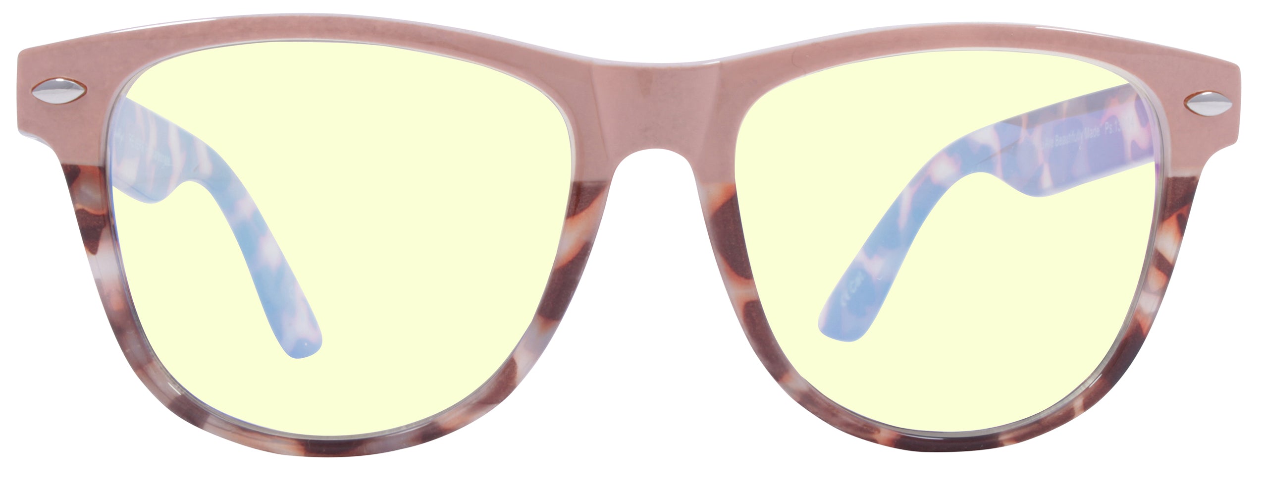 Gloss Nude + Demi Bottom - Lens: Blue Light - Temple Logo: Silver