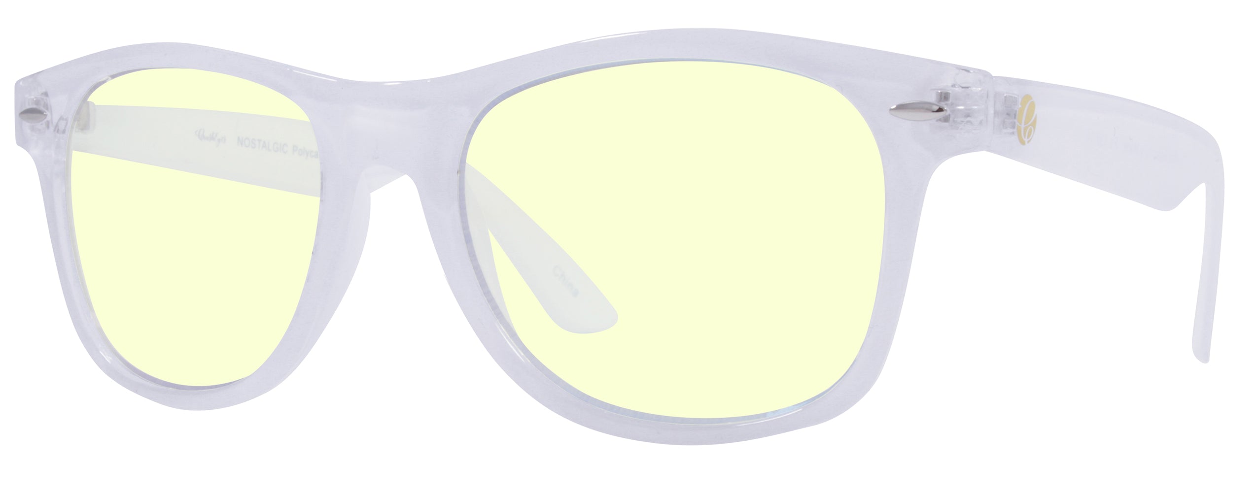 Gloss Crystal Clear + White Back Spray Lens: Blue Light