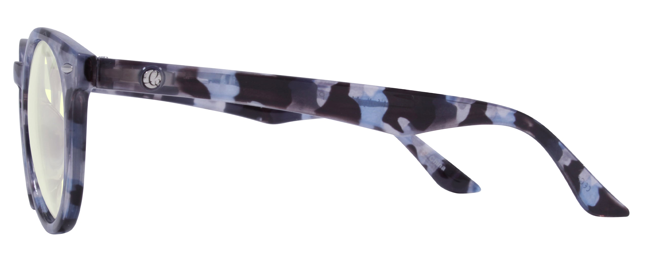 Gloss Purple Demi - Lens: Blue Light - Temple Logo: Silver..